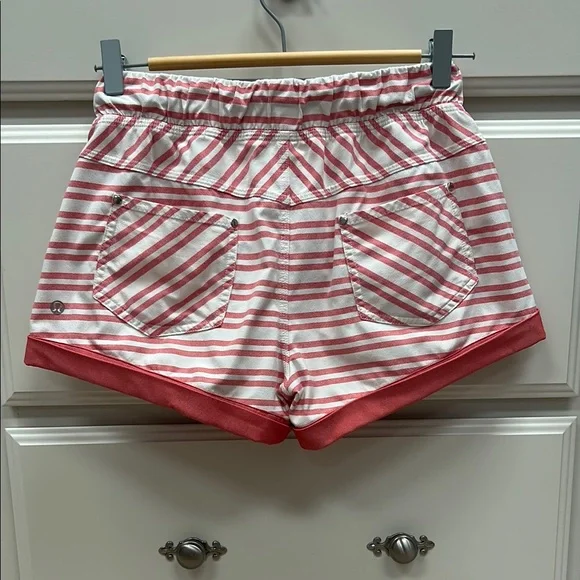 Lululemon Athletica Red and White Athletic Shorts - Picture 2 of 3